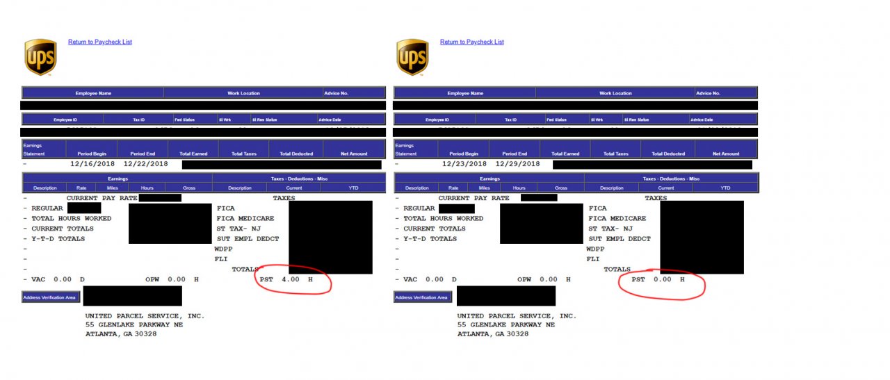 PST on pay stub...where did it go? BrownCafe UPSers talking about UPS