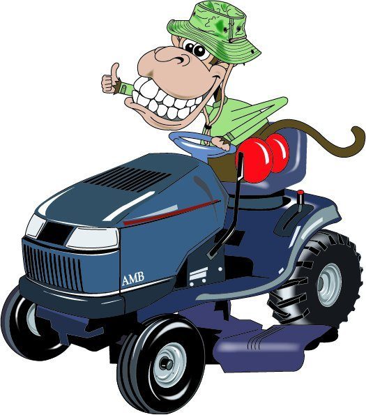 Monkey Butt Riding lawnmower.jpg