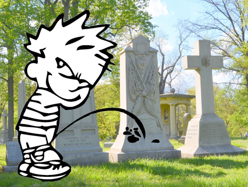 Sherman gravesite Piss On.jpg